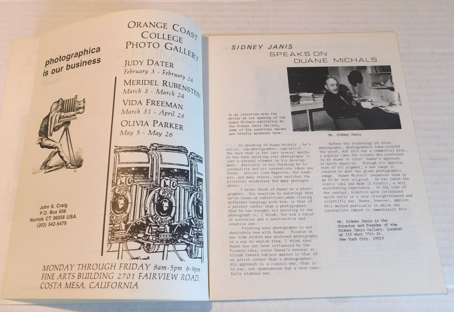 CAMERA ERA Vol. 1, January 1980 [actually 1981]: A DUANE MICHALS INTERVIEW.