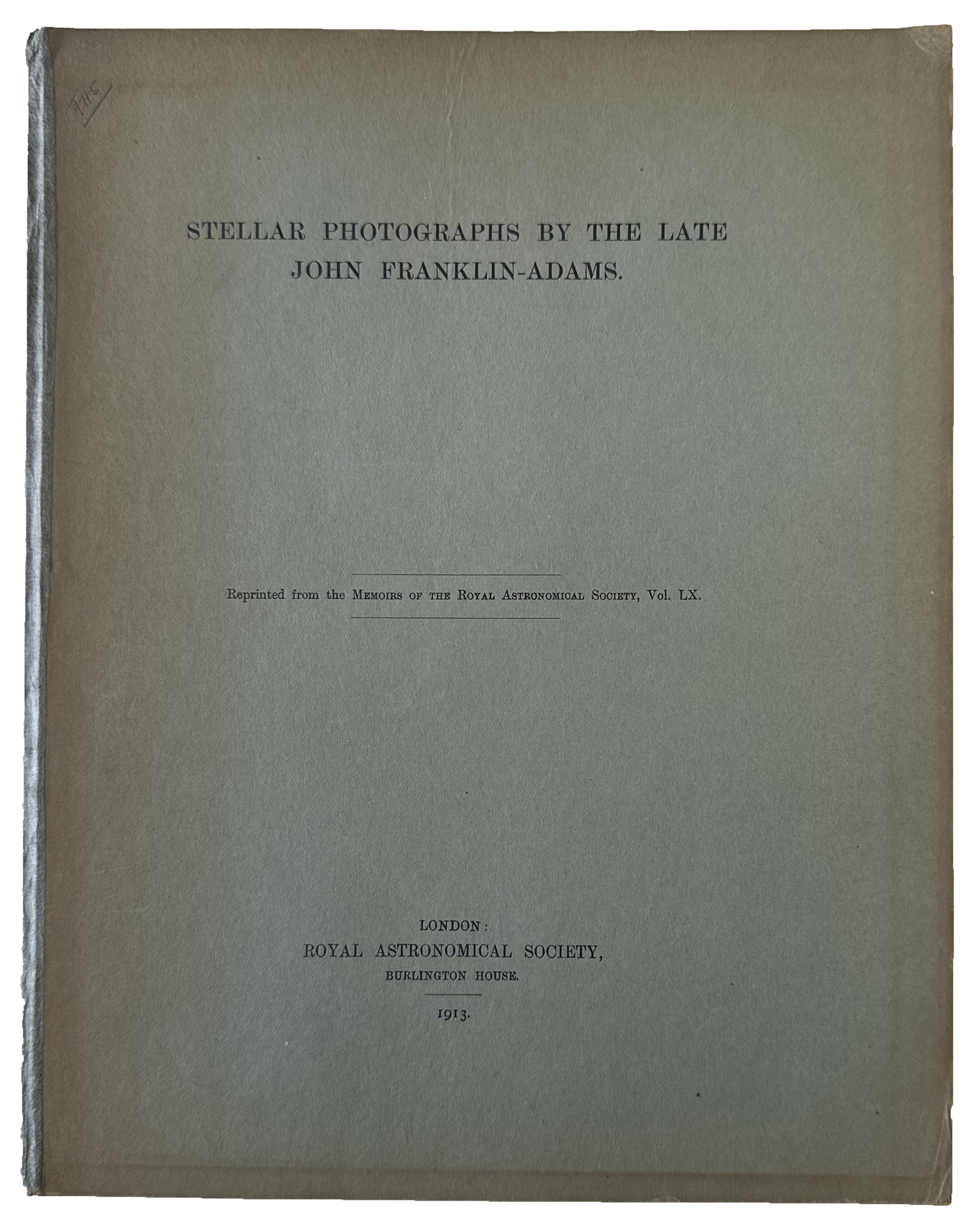 Stellar Photographs by the Late John Franklin-Adams.