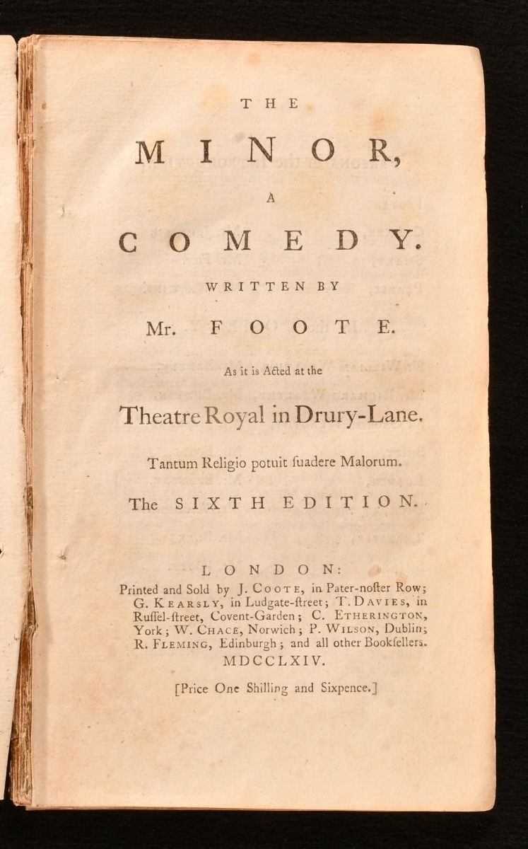 Samuel Foote - The Minor, a Comedy
