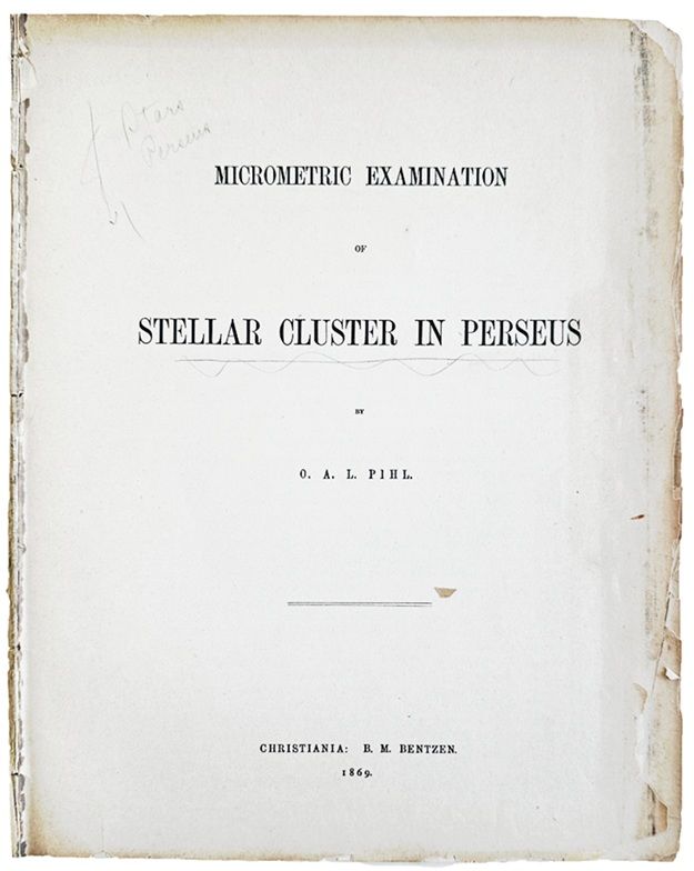 Image for Micrometric examination of stellar cluster in Perseus. Micrometric examination of stellar cluster in Perseus.