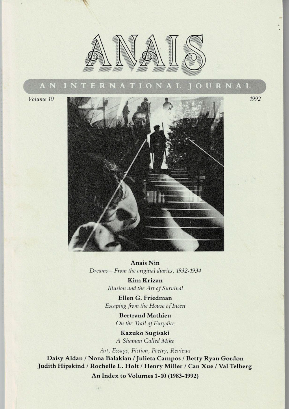 (Nin, Anais). Stuhlmann, Gunther (editor). - Anais: An International Journal. Volume 10, 1992.
