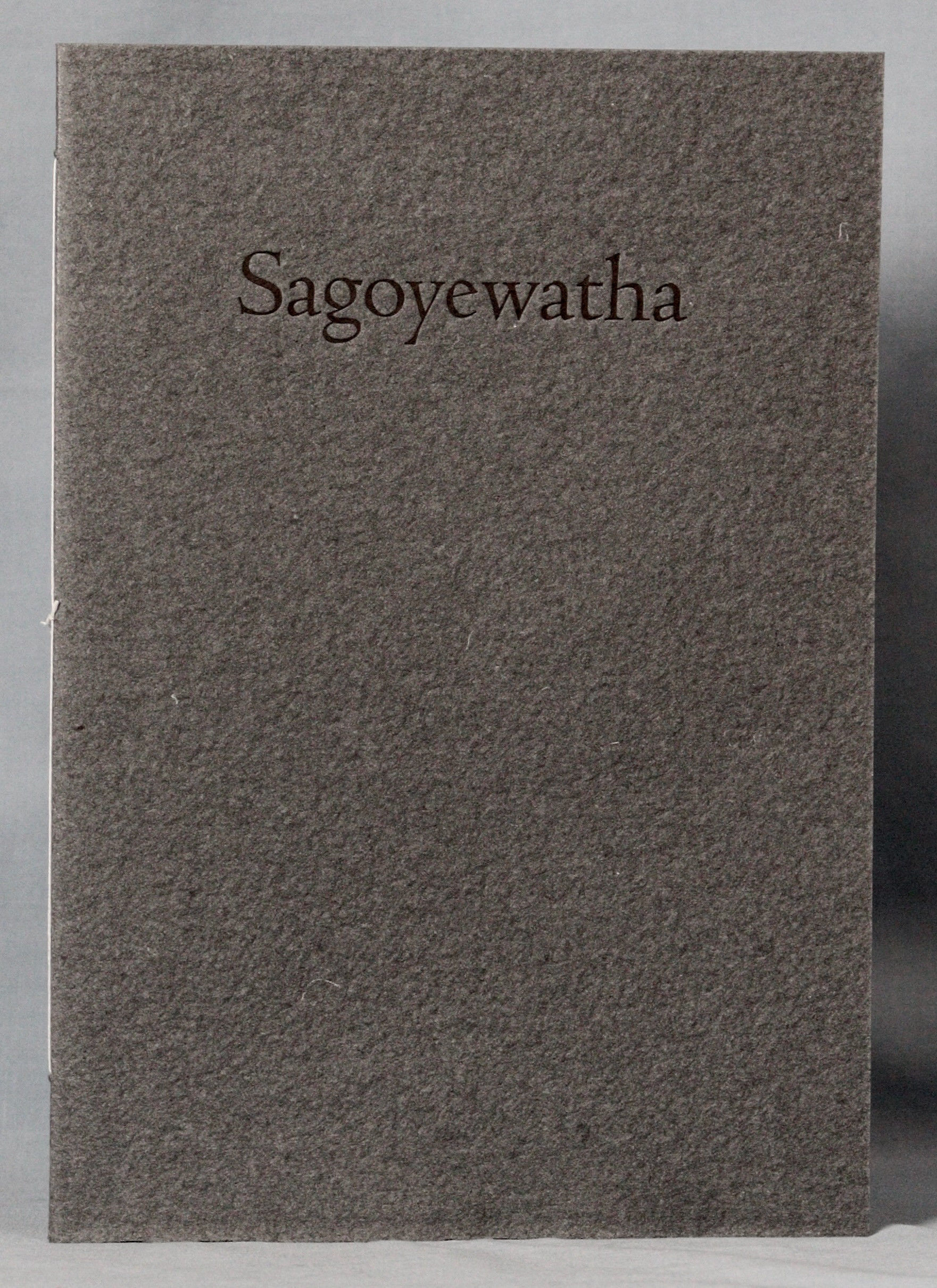 Sagoyewatha's Address to Jacob Cram (No Reply Press Limited Edition)