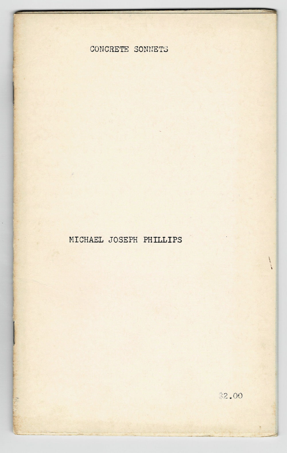 Image for CONCRETE SONNETS. CONCRETE SONNETS.