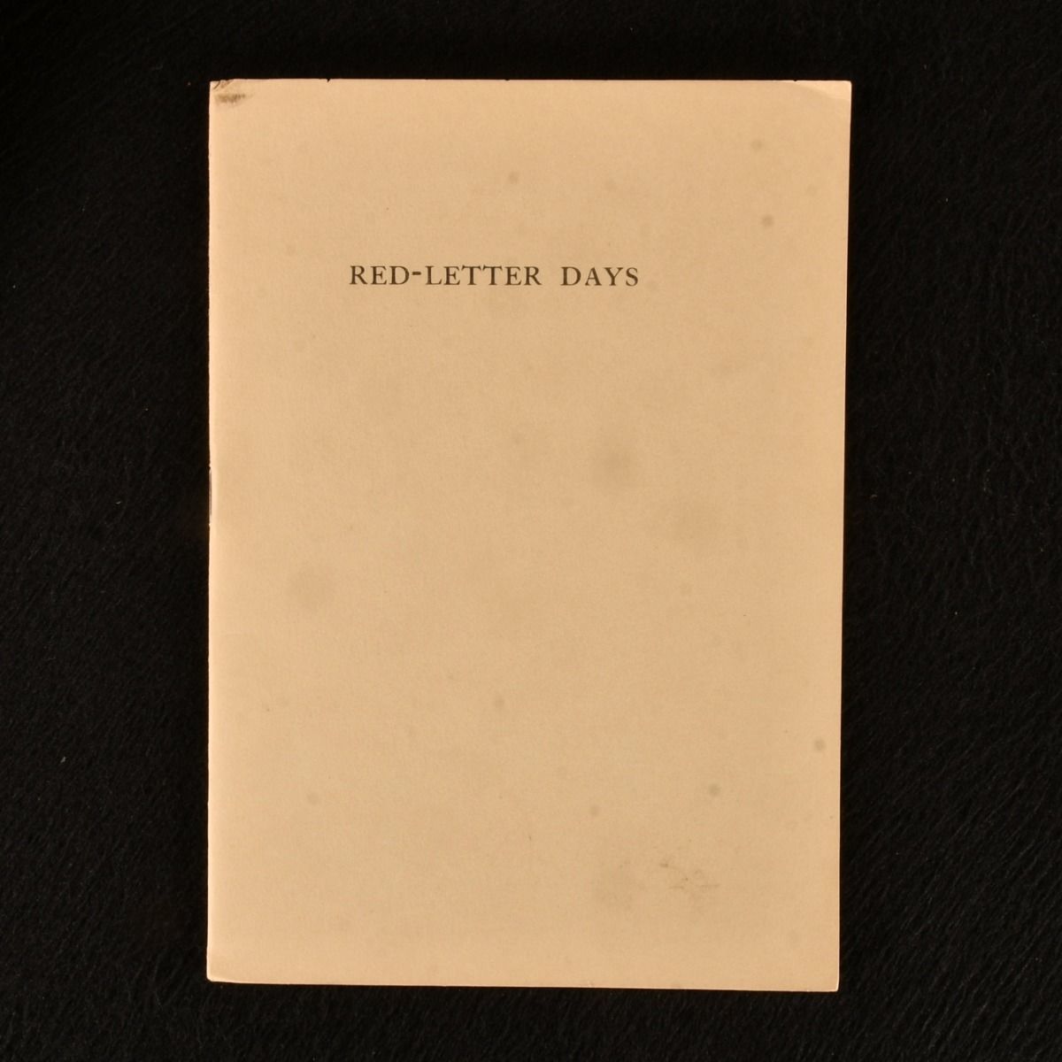Joseph P. Clossey - Red-Letter Days