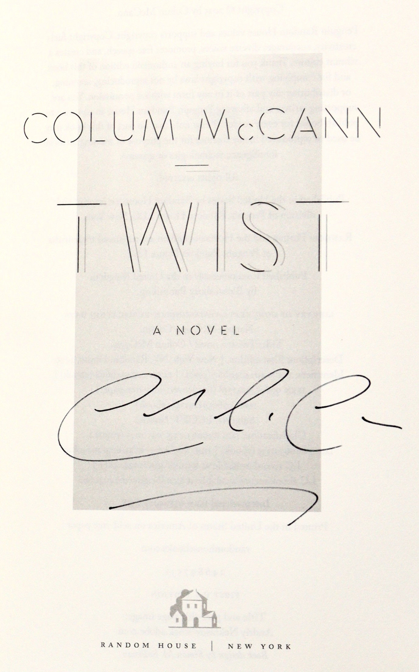 Twist (Signed on Title Page)
