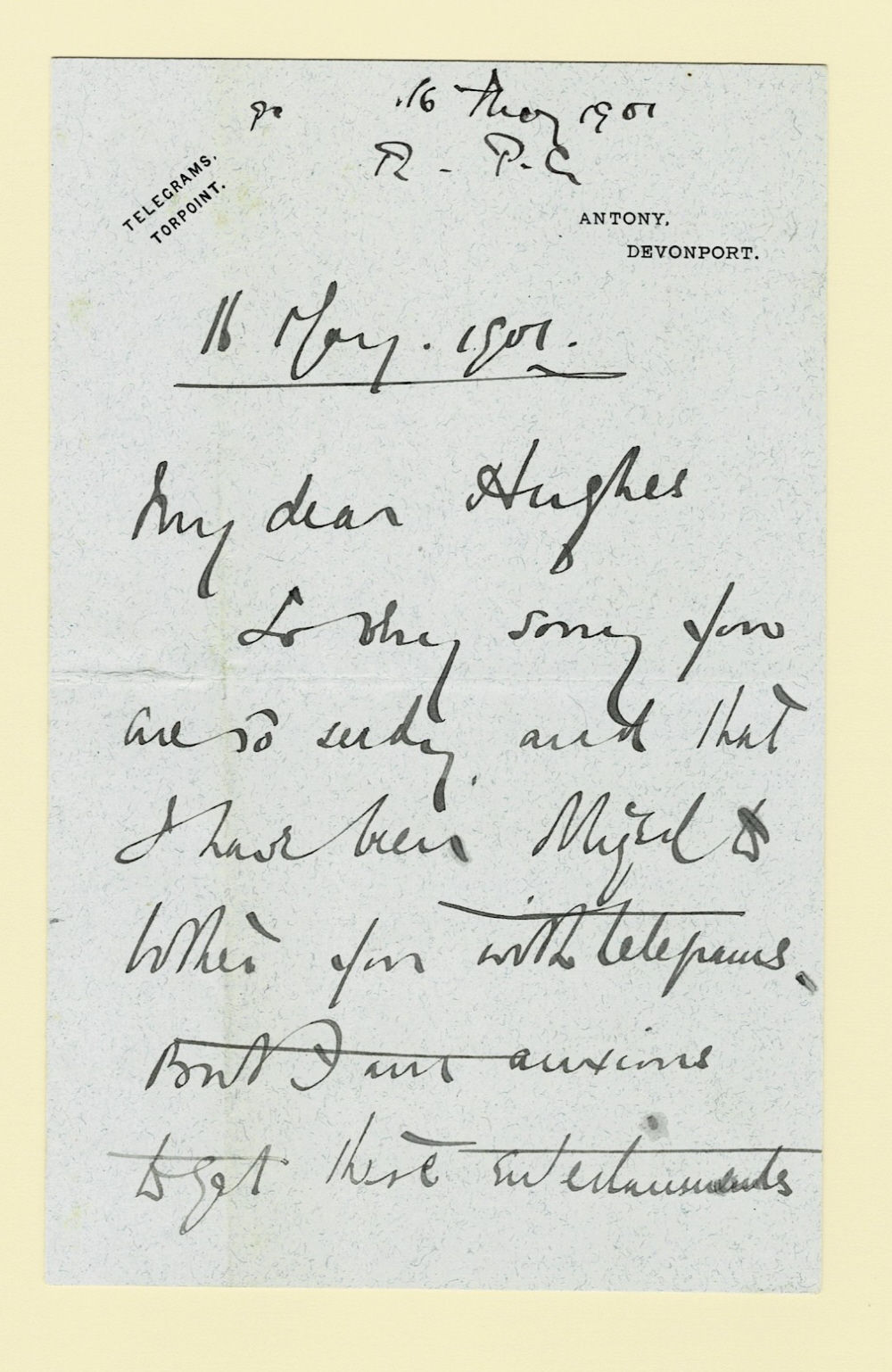 Image for AUTOGRAPH LETTER SIGNED by the British Army Officer REGINALD POLE-CAREW organizing an outdoor show AUTOGRAPH LETTER SIGNED by the British Army Officer REGINALD POLE-CAREW organizing an outdoor show