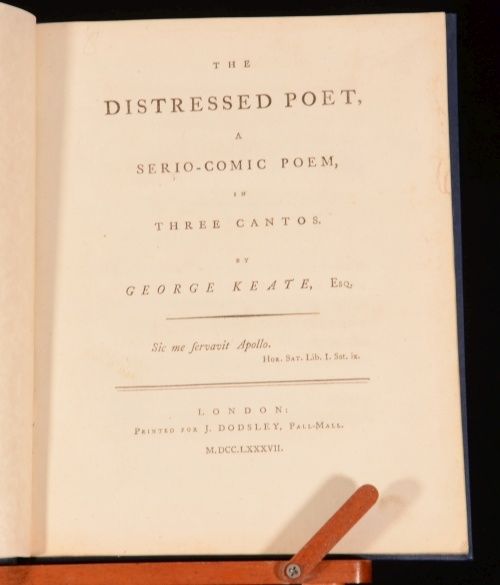 George Keate - The Distressed Poet, a Serio-Comic Poem, in Three Cantos