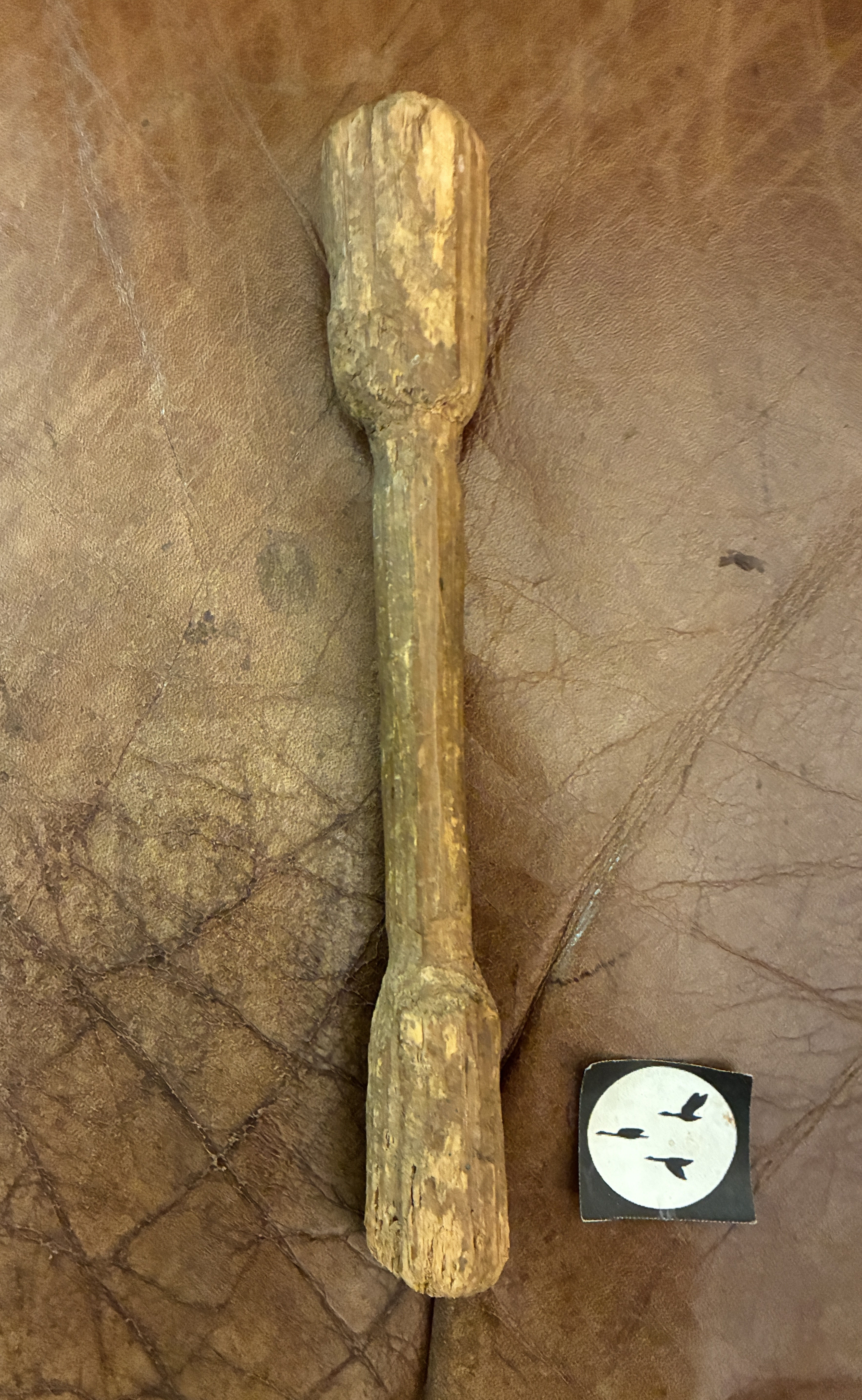 Antique Bodhran Beater Possibly Bogwood Eight inches long One inch wide