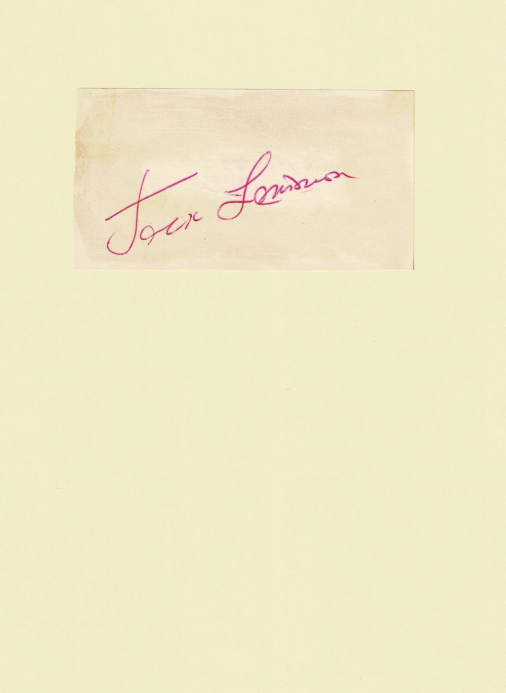 AUTOGRAPH of the Academy and Golden Globe Award-Winning actor JACK LEMMON.