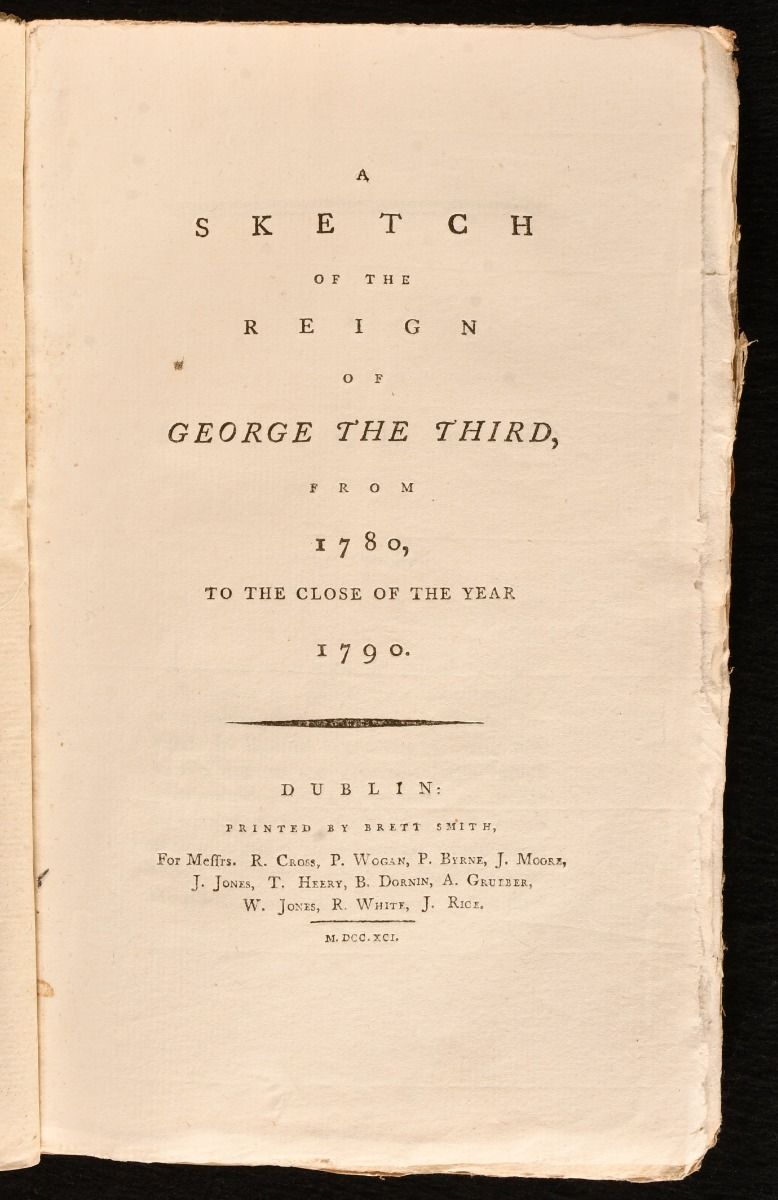 Anonymous - 1791 a Sketch of the Reign of George the Third, from 1780, to the Close of the Year 1790