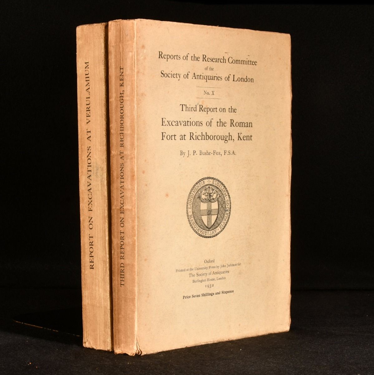 J. P. Bushe-Fox; R. E. M. Wheeler; T. V. Wheeler - Reports of the Research Committee of the Society of Antiquaries of London Vol. X and XI