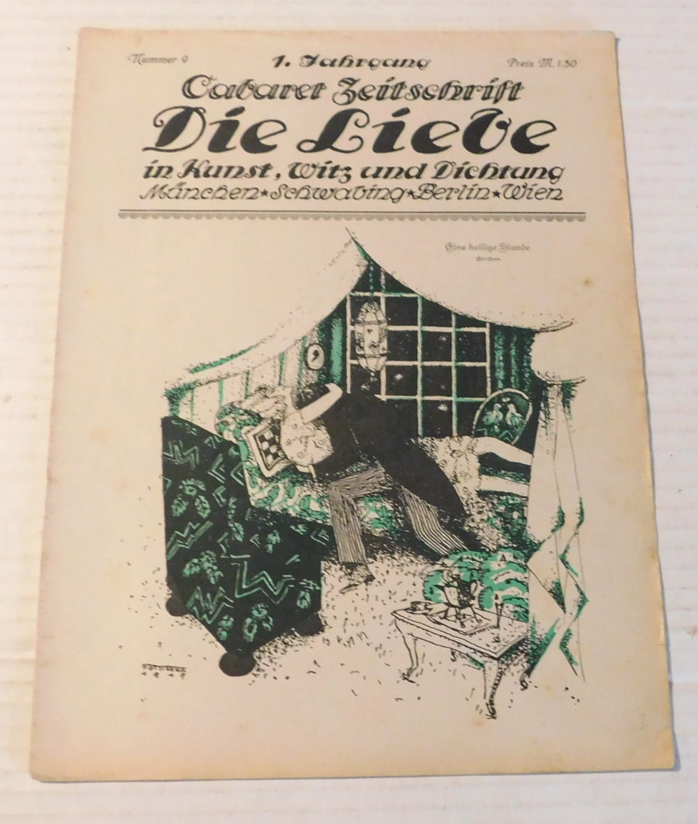 DIE LIEBE IN KUNST, WITZ UND DICHTUNG : CABARET-ZEITSCHRIFT, No. 9.