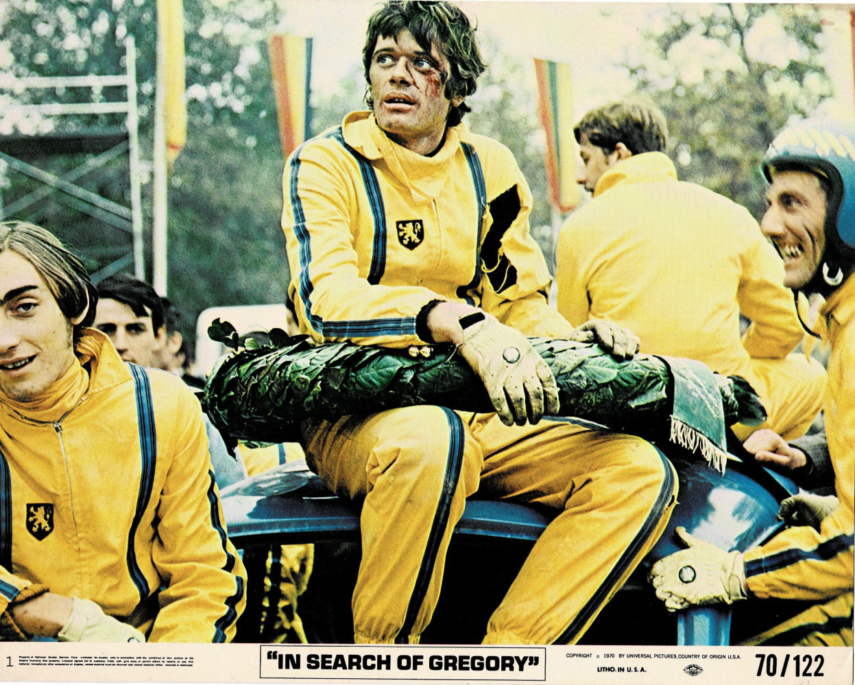 4 ORIGINAL COLOR MOVIE STILLS of scenes from IN SEARCH OF GREGORY, starring MICHAEL SARRAZIN & JULIE CHRISTIE.