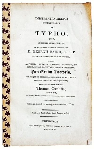 Dissertatio medica inauguralis de typho. . .