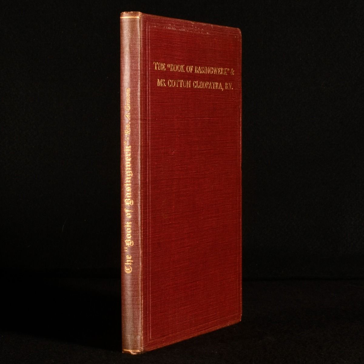 Acton Griscom - The &Apos;Book of Basingwerk&Apos; and Ms. Cotton Cleopatra B.V.