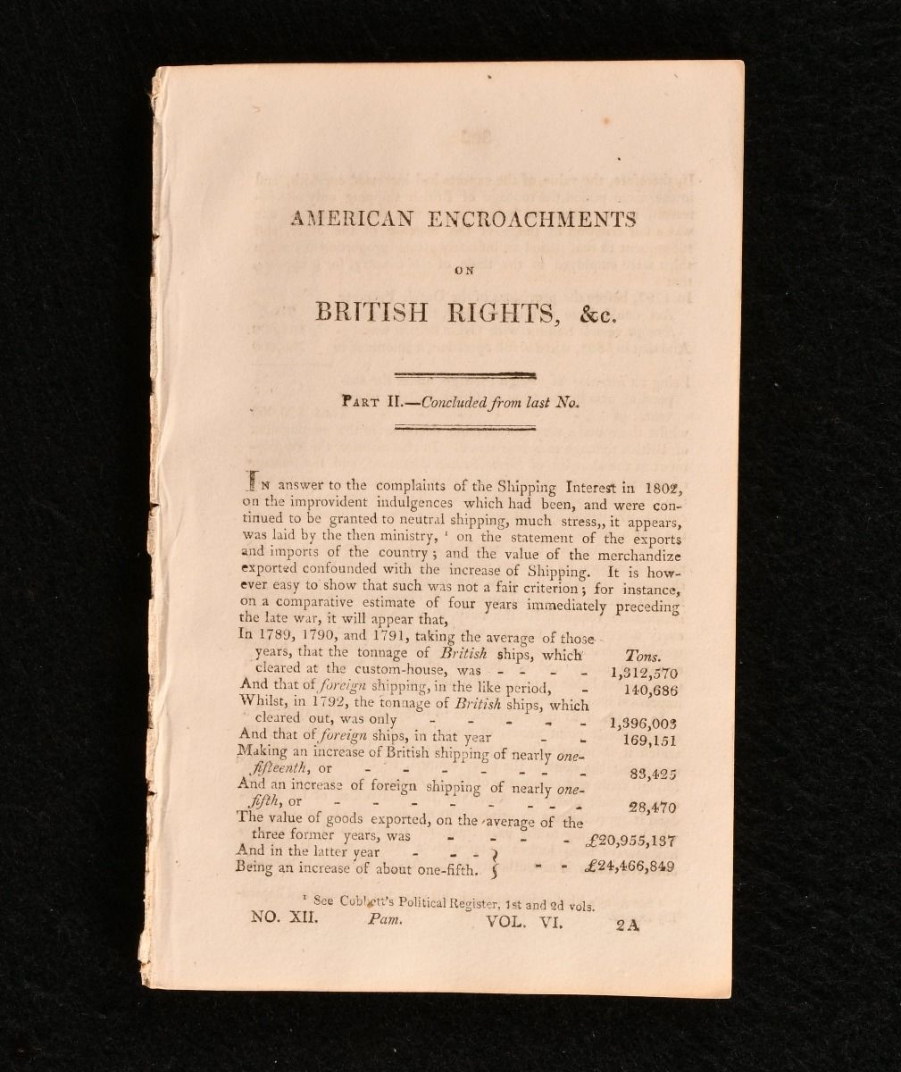 Abraham John Valpy (Ed) - American Encroachments on British Rights [from &Apos;the Pamphleteer&Apos;]