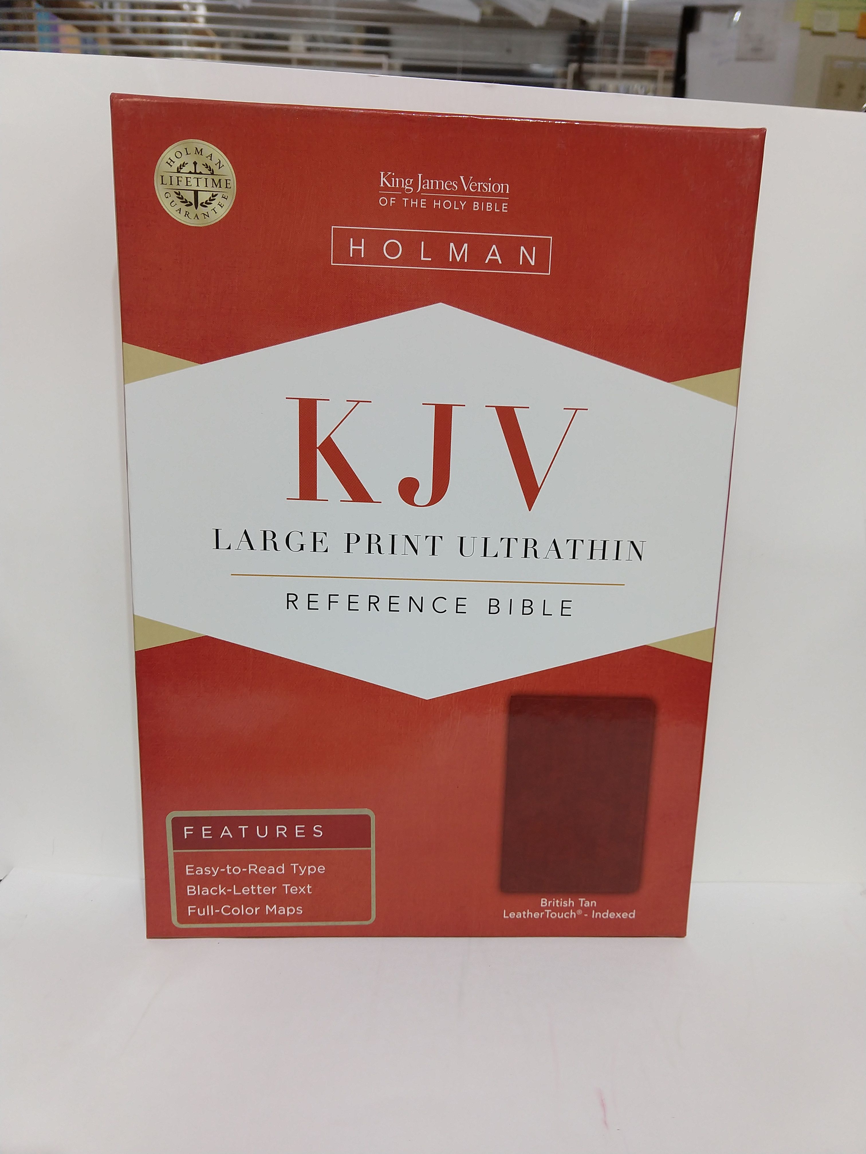 KJV Large Print Ultrathin Reference Bible, Brittish Tan 