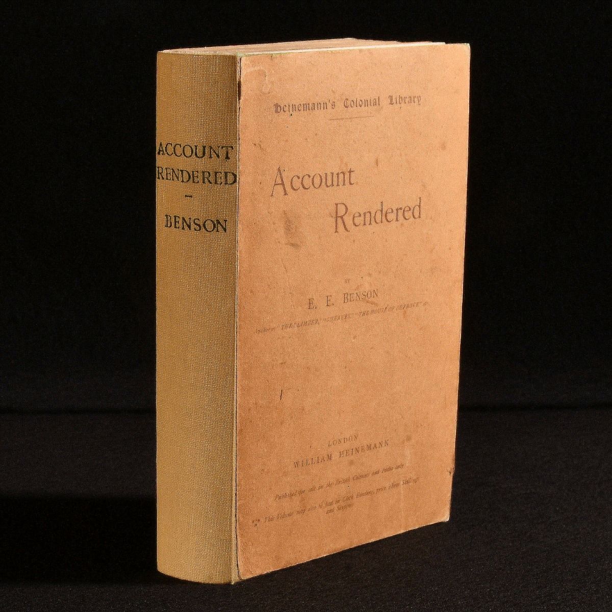 E. E. Benson - Account Rendered