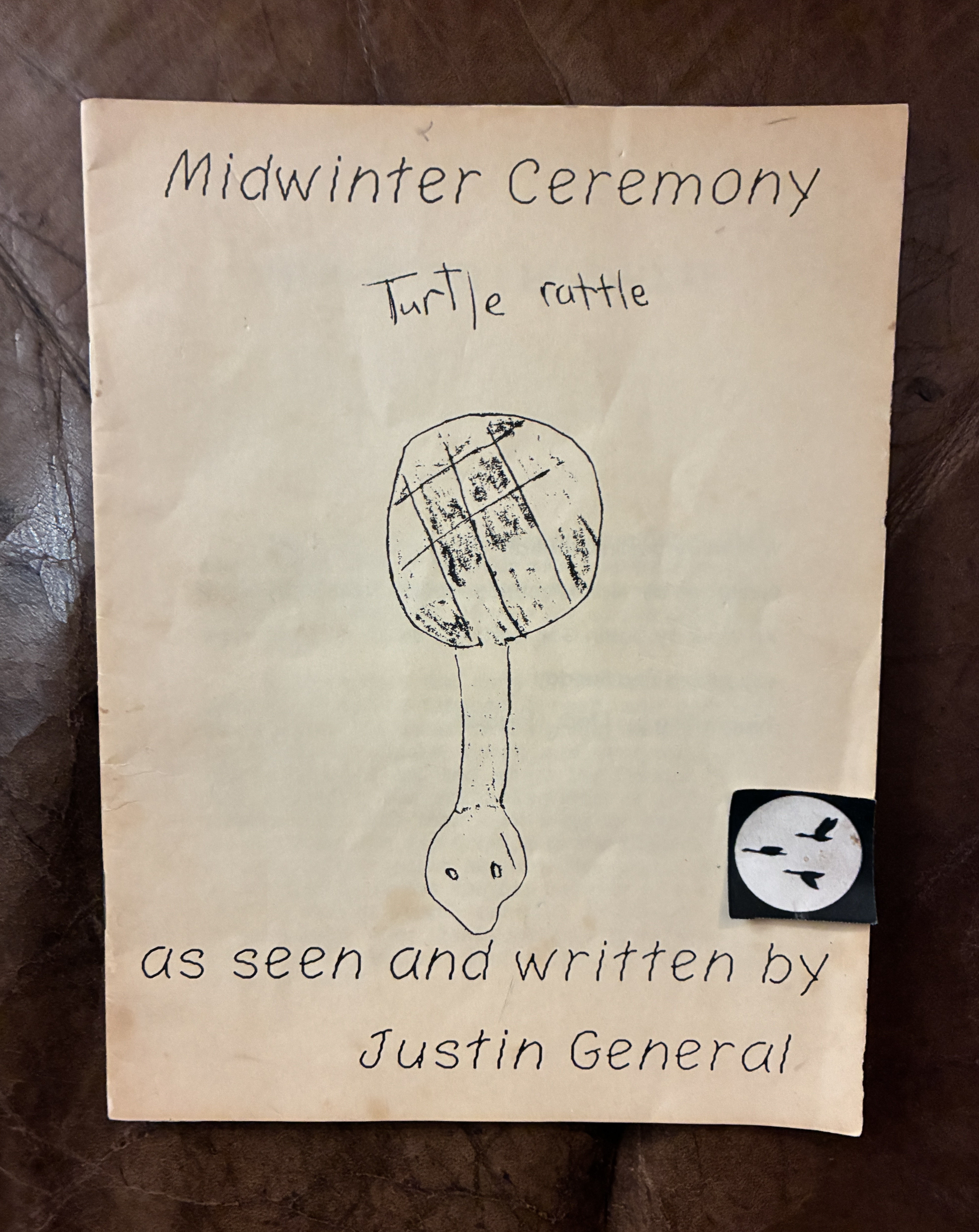Midwinter Ceremony Turtle Rattle As seen and Written by Justin General