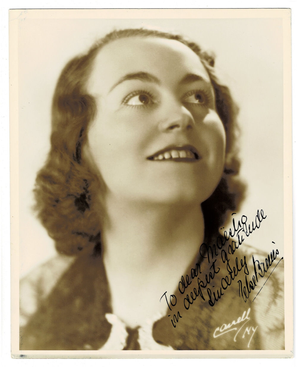 AN ORIGINAL SEPIA-TONED PHOTOGRAPH of the Danish Opera Contralto ELSE BREMS, best known for her role as Carmen, INSCRIBED & SIGNED by her to her 