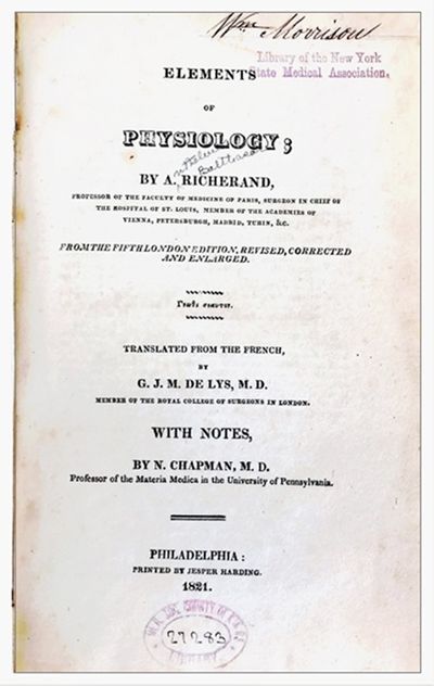 Elements of Physiology. Fifth London edition, revised, corrected, and enlarged.