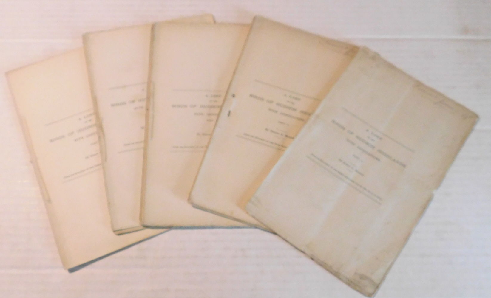 Image for A LIST OF THE BIRDS OF THE HUDSON HIGHLANDS WITH ANNOTATIONS. Parts I through VII, complete. (7 parts as issued plus the 1890 A LIST OF THE BIRDS OF THE HUDSON HIGHLANDS WITH ANNOTATIONS. Parts I through VII, complete. (7 parts as issued plus the 1890