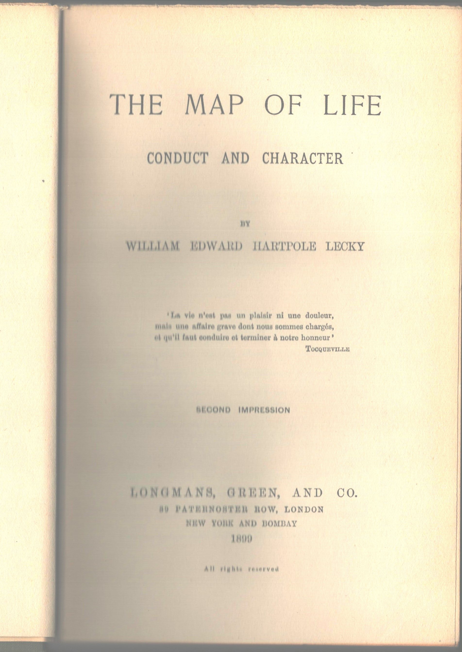 The Map of Life. Conduct and Character