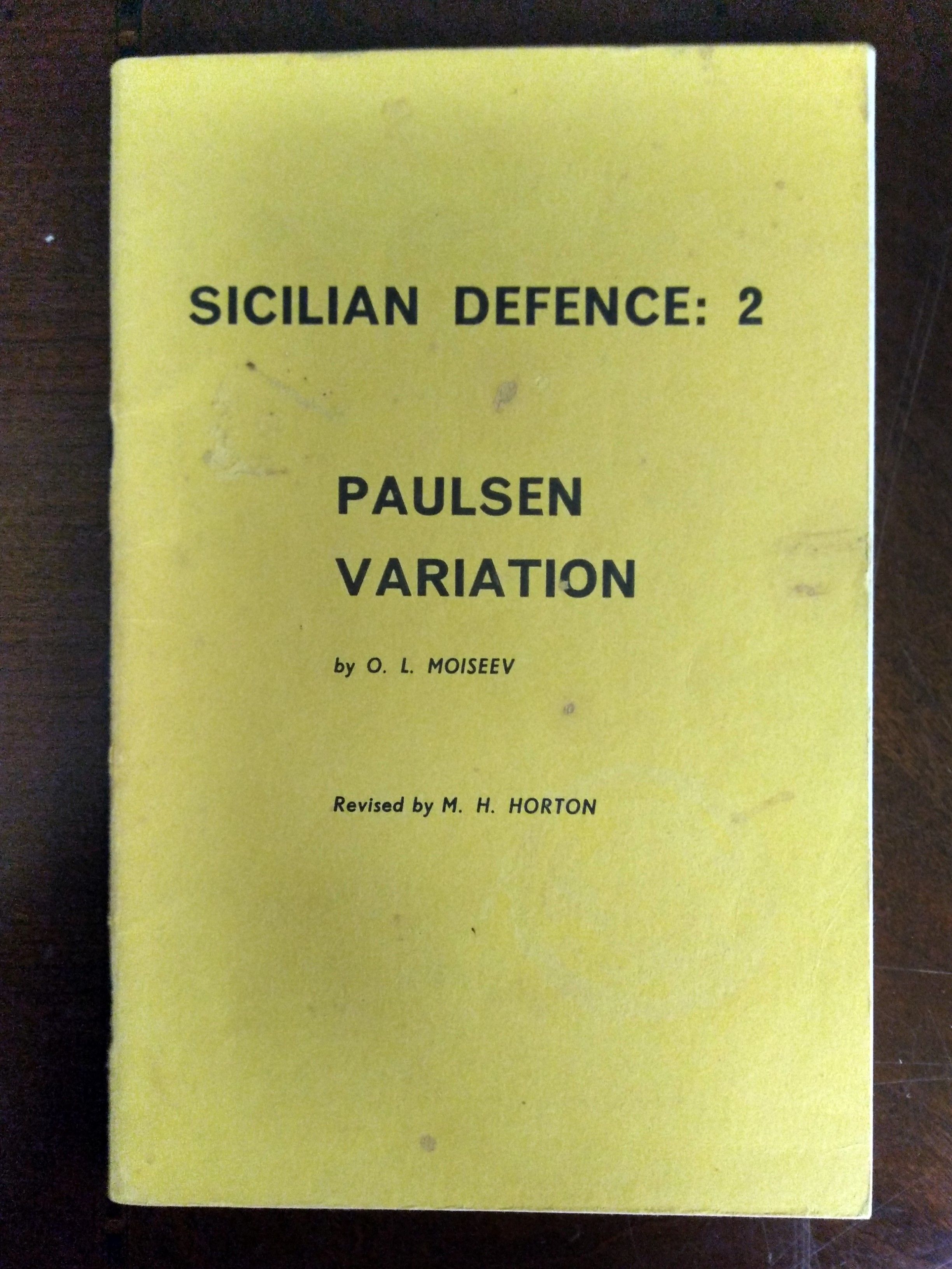 Sicilian Defence 2 Paulsen Variation