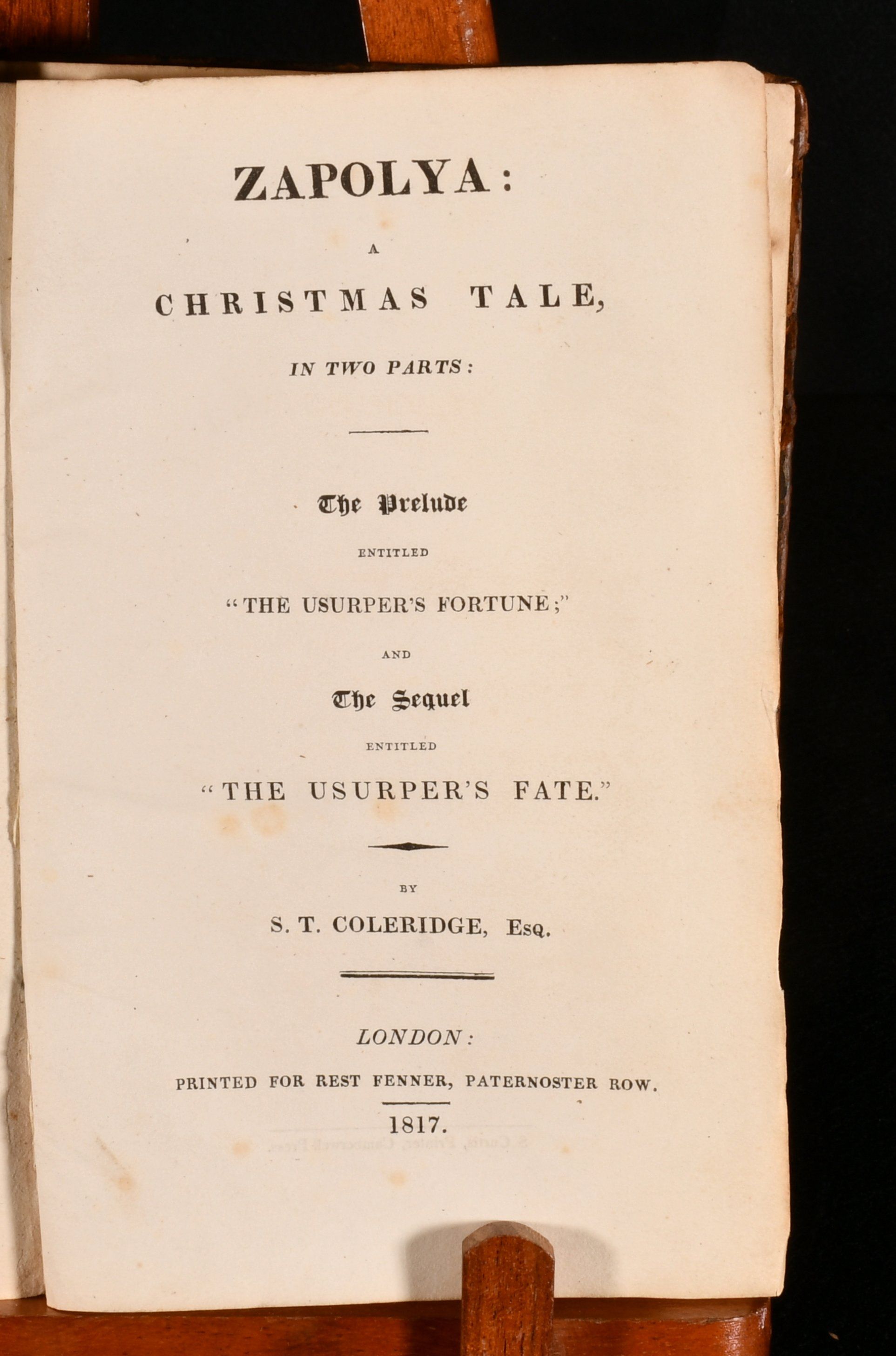 Samuel Taylor Coleridge - Zapolya: A Christmas Tale, in Two Parts