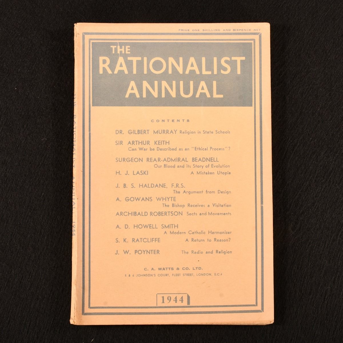 Frederick Watts [editor] - The Rationalist Annual