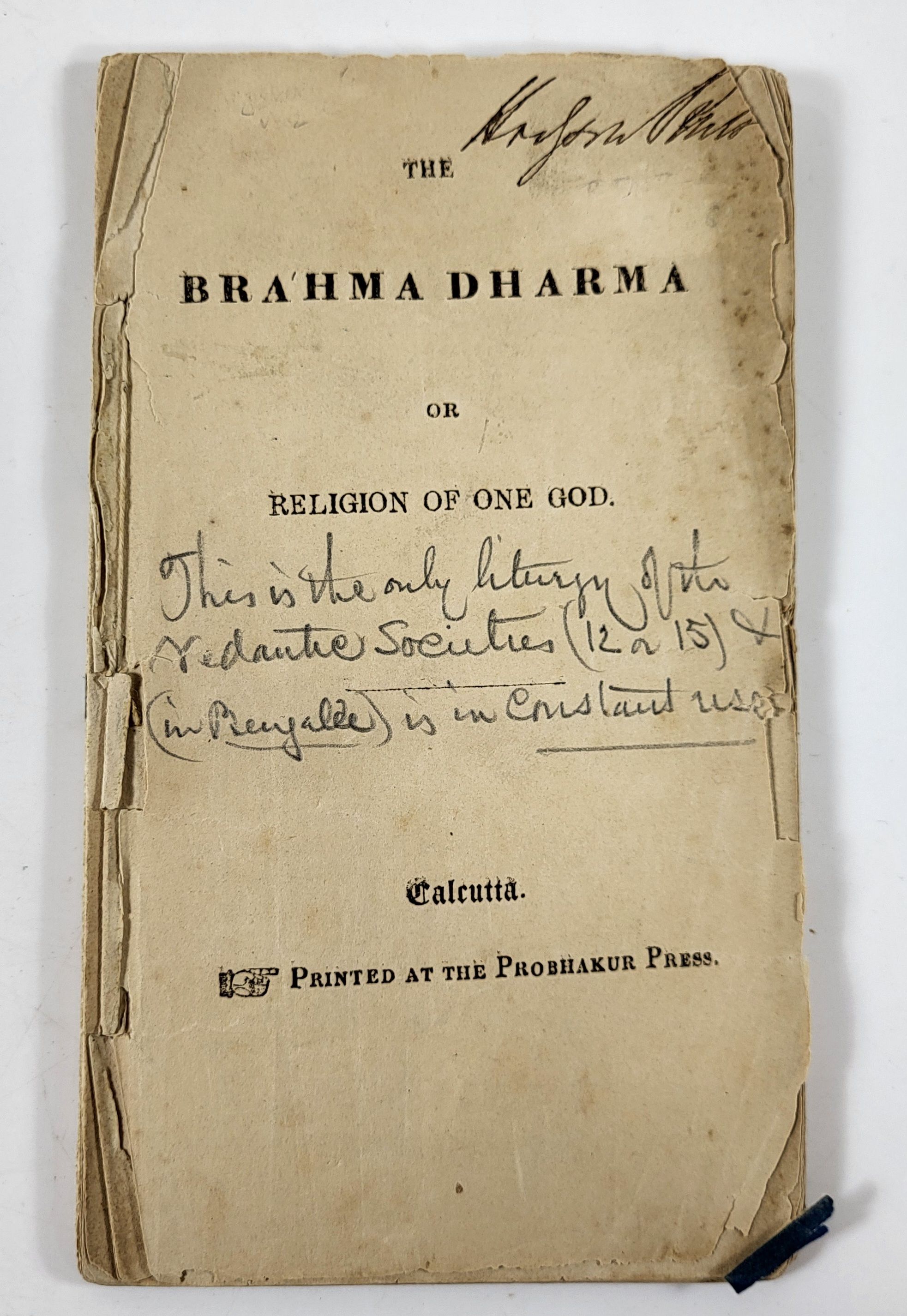 The Brahma Dharma or Religion of One God