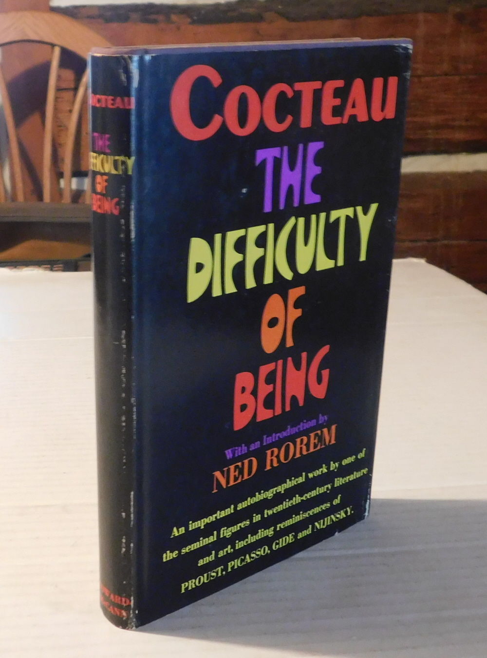THE DIFFICULTY OF BEING. Introduction by Ned Rorem. Translated by Elizabeth Sprigge.