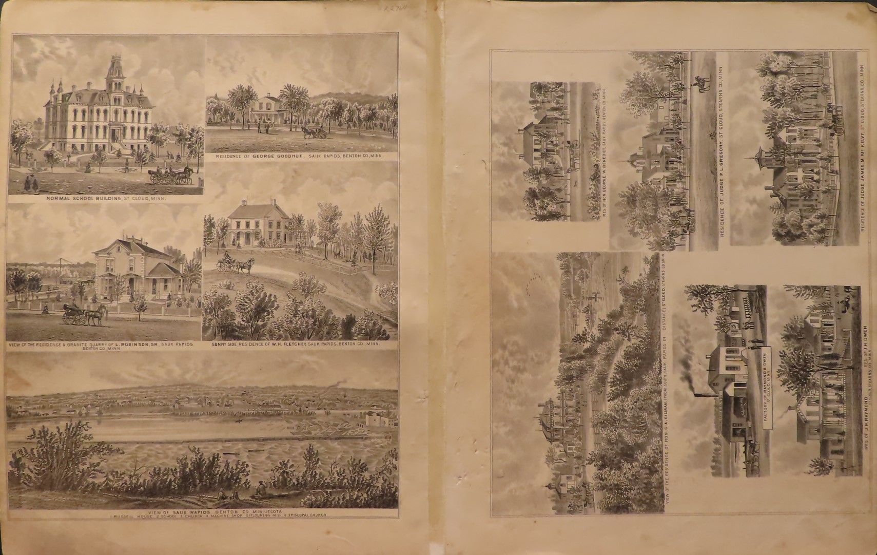 Map of Stearns County 1874