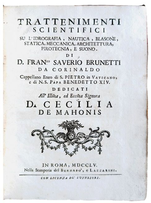 Image for Trattenimenti Scientifici su L'Idrografia, Nautica, Blasone, Statica, Meccanica, Architettura, Pirotecnia, e Suono. Trattenimenti Scientifici su L'Idrografia, Nautica, Blasone, Statica, Meccanica, Architettura, Pirotecnia, e Suono.