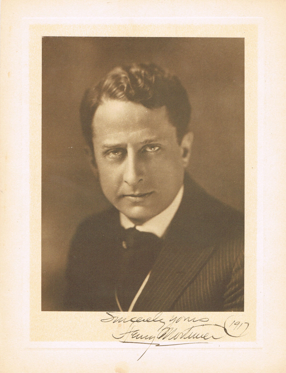 Mortimer, Henry (1882-1952). - An Original Sienna-Toned Photogravure Portrait Signed by Henry Mortimer.