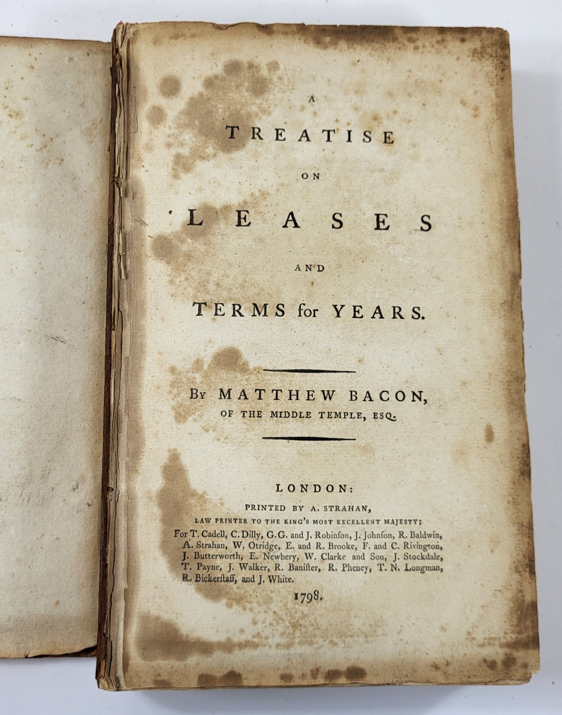 A Treatise on Leases and Terms for Years