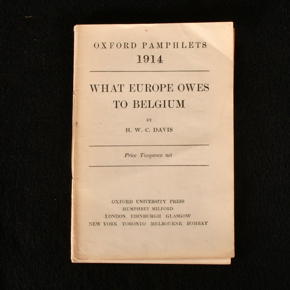 H W C Davis - What Europe Owes to Belgium