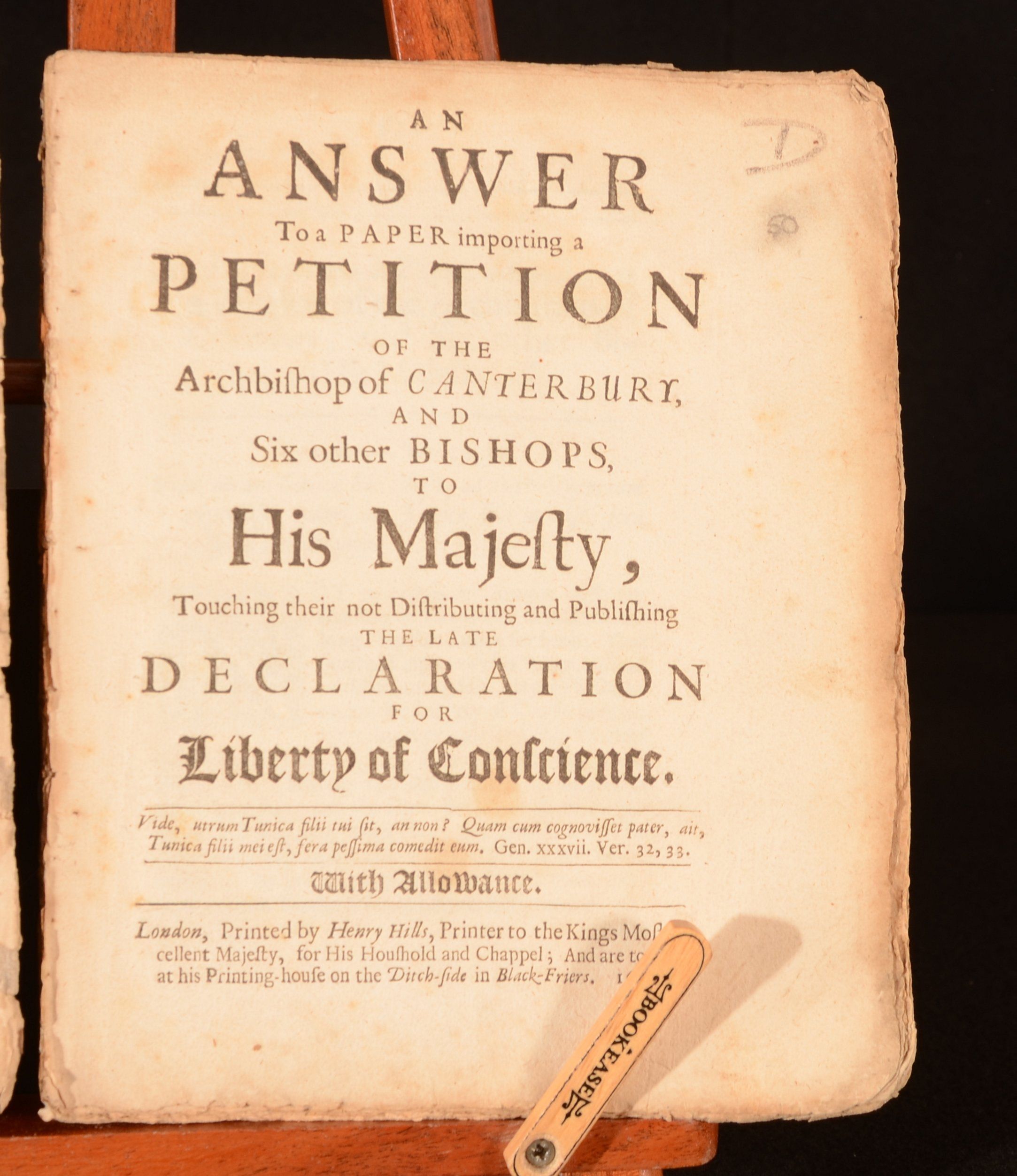 Anon; Henry Care - An Address to His Grace the Lord Archbishop of Canterbury, and the Right Reverend the Bishops, Upon Account of Their Late Petition. By a True Member of the Church of England. With Allowance. [with] an Answer to a Paper Importing a Petition of the Archbishop of Canterbury; and Six Other Bishops, to His Majesty, Touching Their Not Distributing and Publishing the Late Declaration for Liberty of Conscience. With Allowance.