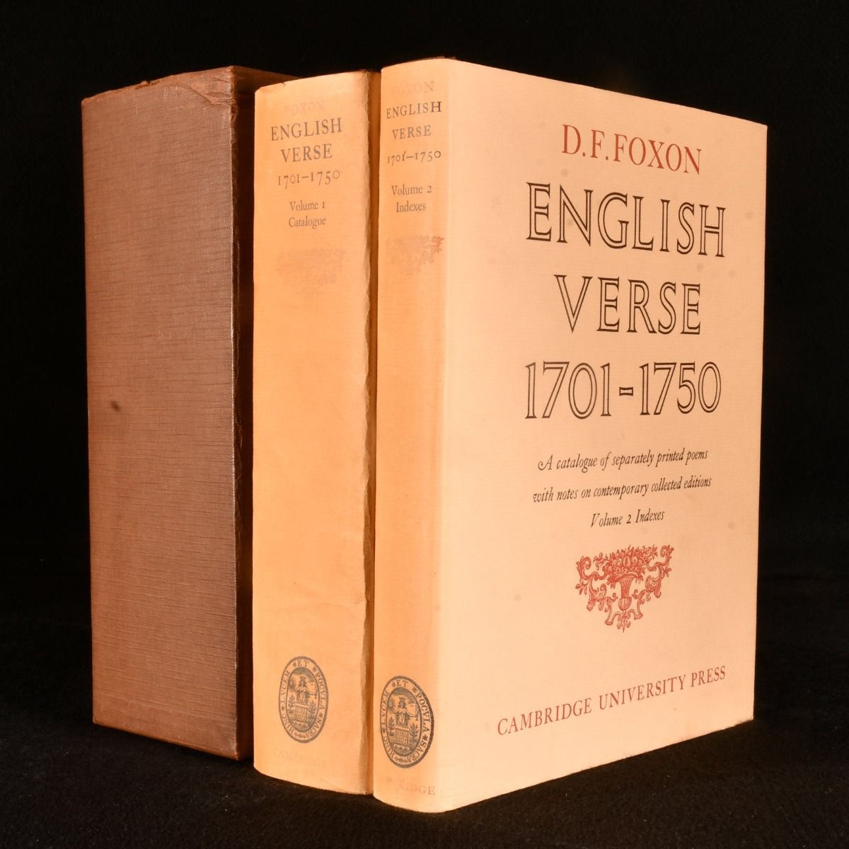 D. F. Foxon - English Verse 1701-1750