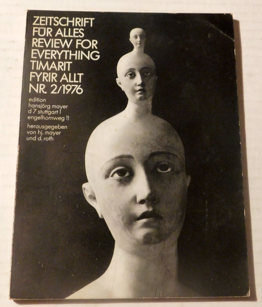 Image for ZEITSCHRIFT FUR ALLES. REVIEW FOR EVERYTHING. Tmarit Fyrir Allt Nr. 2/1976. ZEITSCHRIFT FUR ALLES. REVIEW FOR EVERYTHING. Tmarit Fyrir Allt Nr. 2/1976.