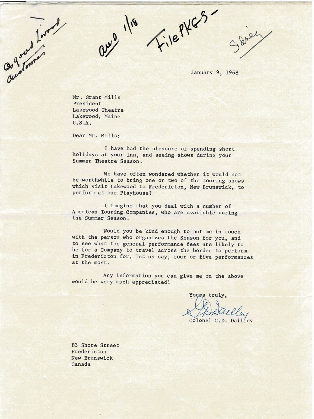 Image for A CORRESPONDENCE including 2 LETTERS SIGNED by the Canadian-born British Ice Hockey player GORDON A CORRESPONDENCE including 2 LETTERS SIGNED by the Canadian-born British Ice Hockey player GORDON