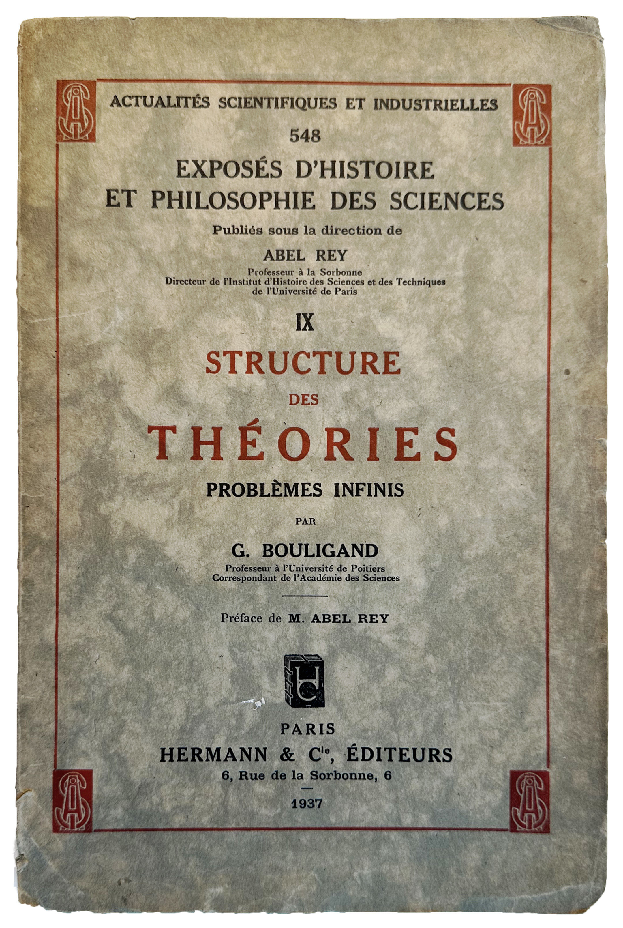 Structure des Theories Problemes Infinis.