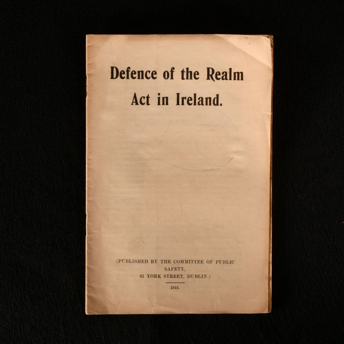 Anonymous - Defence of the Realm Act in Ireland