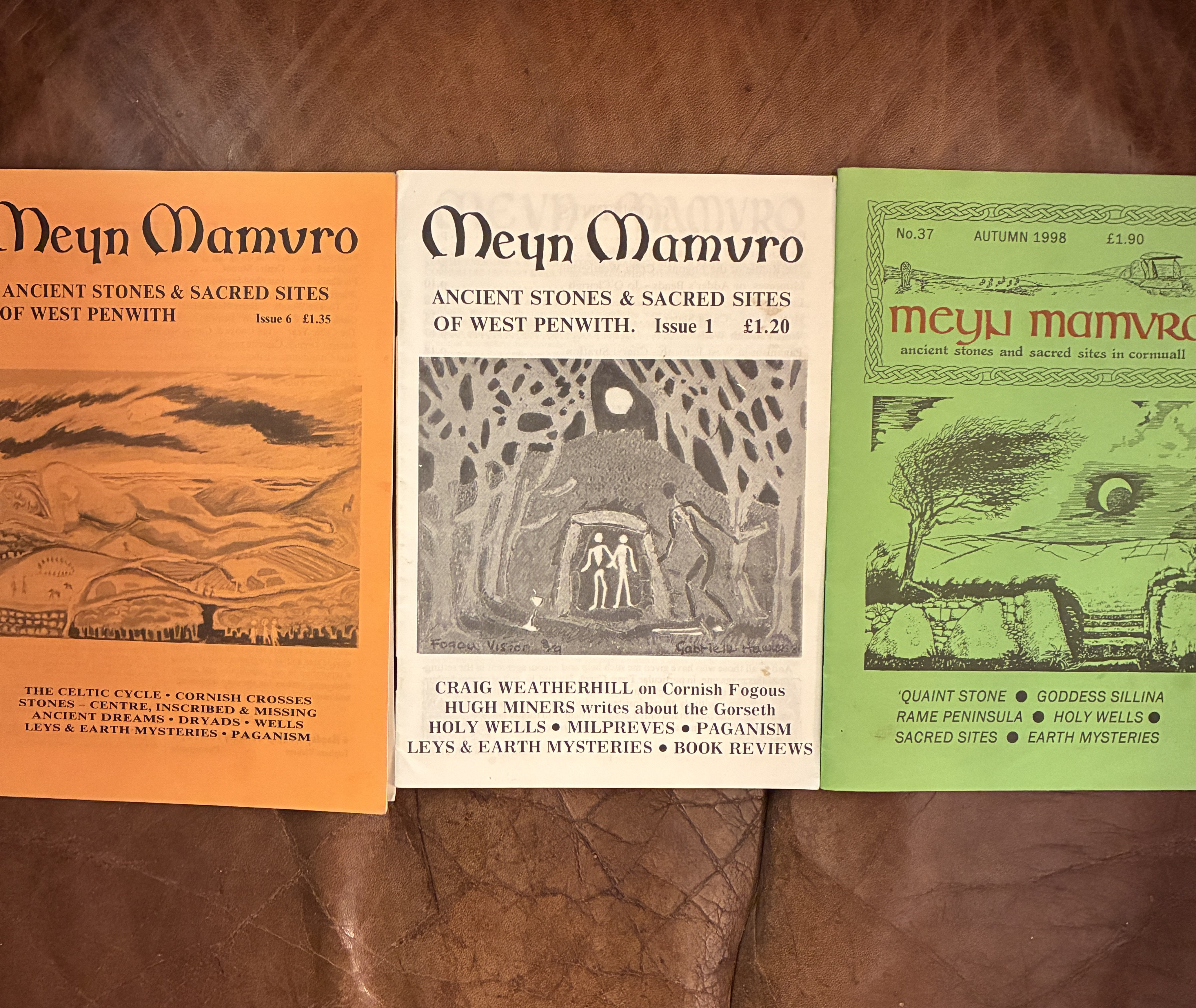 Meyn Mamvro Ancient Stones and Sacred Sites in Cornwall Three Complete Issues Issue 1, Issue 6, Issue 37