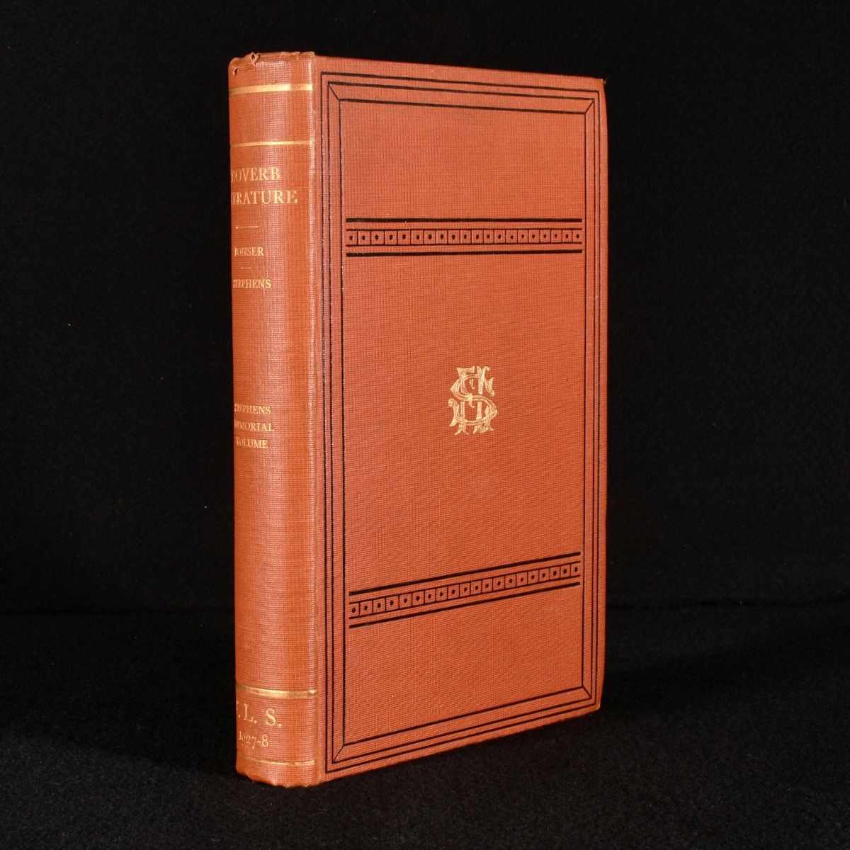Wilfrid Bonser [ed.]; TA Stephens - Proverb Literature: A Bibliography of Works Relating to Proverbs