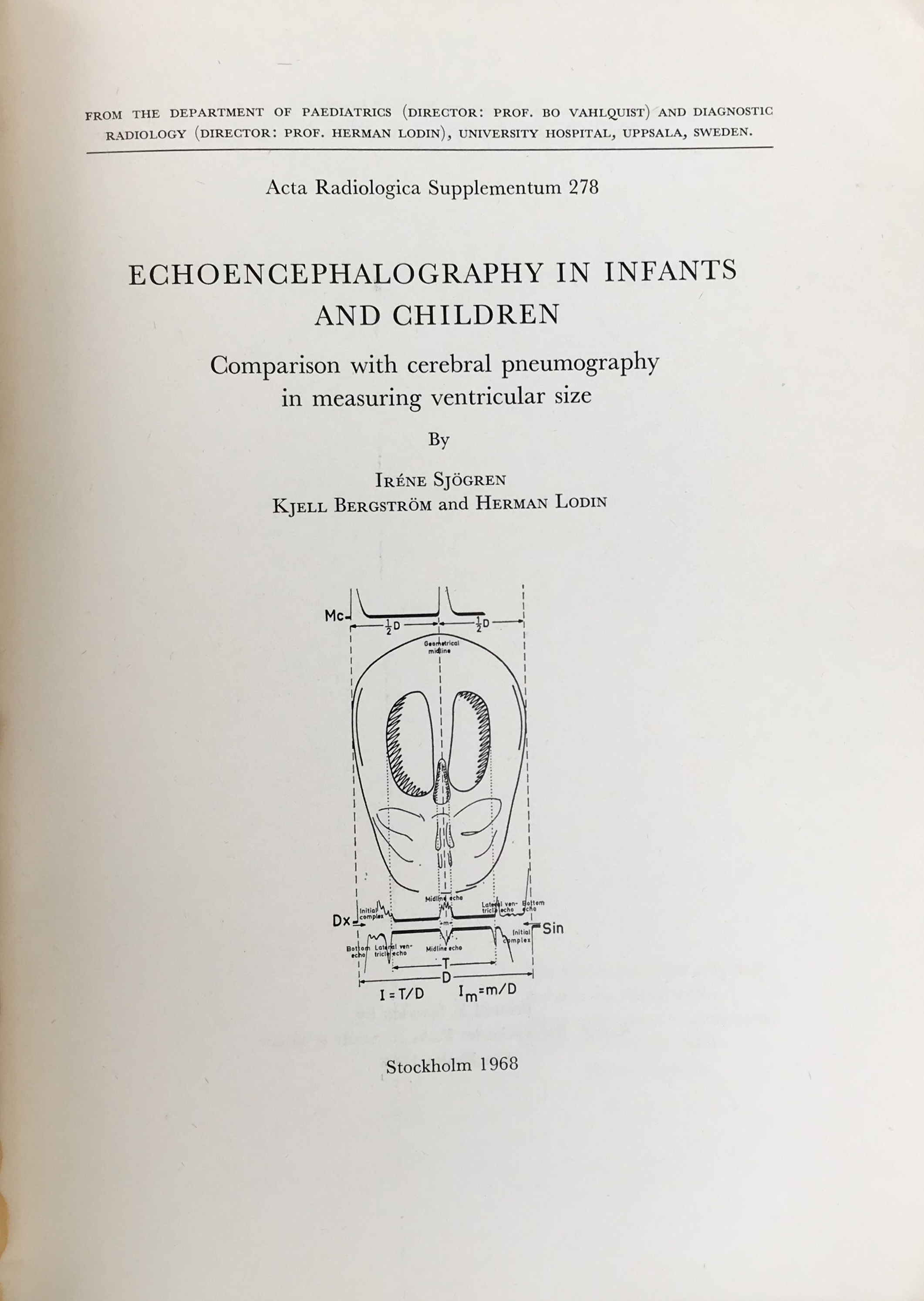 Echoencephalography in Infants and Children. Comparison with cerebral ...