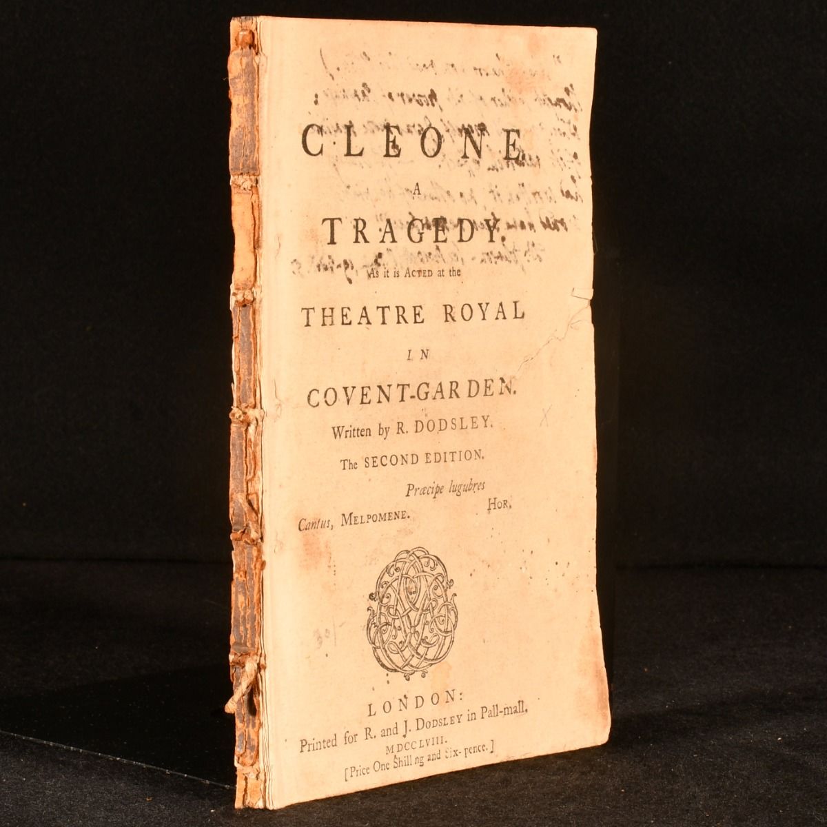 R. Dodsley - Cleone a Tragedy As It Is Acted at the Theatre Royal in Covent-Garden