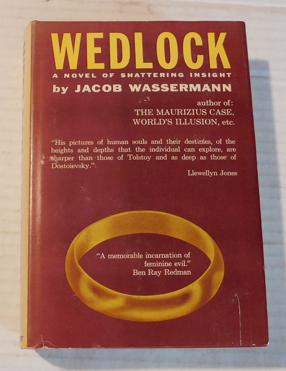 WEDLOCK. By Jacob Wassermann. Translated by Ludwig Lewisohn.
