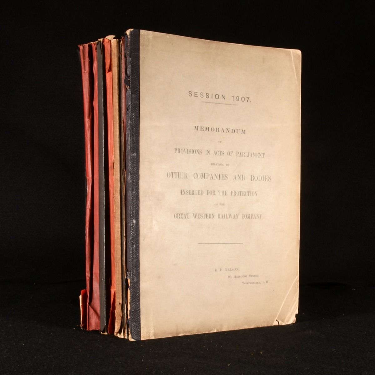 R. R. Nelson [ed.]; H. F. A. Hoskins [ed.] et al. - Memorandum of Provisions in Acts of Parliament Relating to Other Companies and Bodies Inserted for the Protections of the Great Western Railway Company; Memorandum of Powers and Protective Clauses