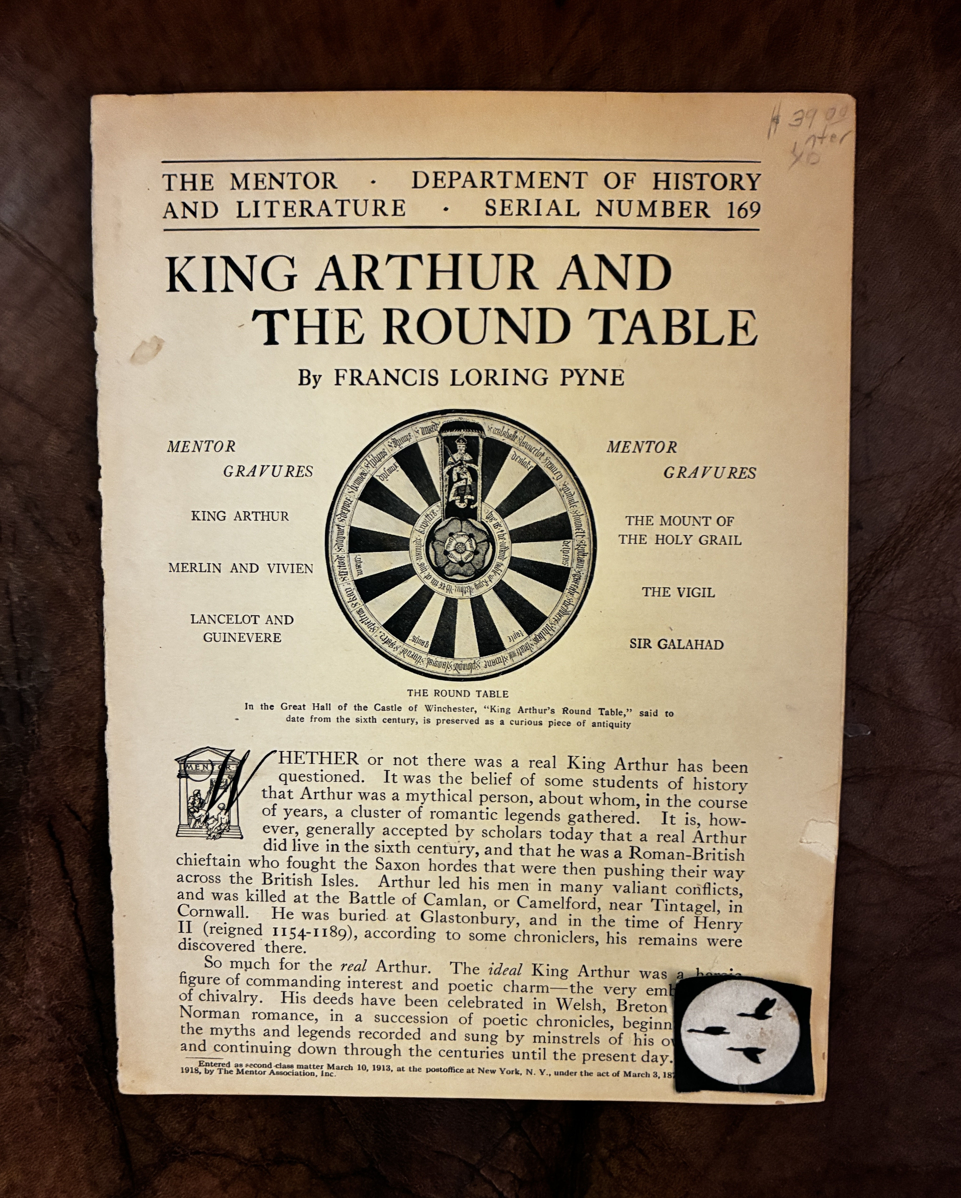 King Arthur And The Round Table By Francis Loring Pyne Original 1918 Edition